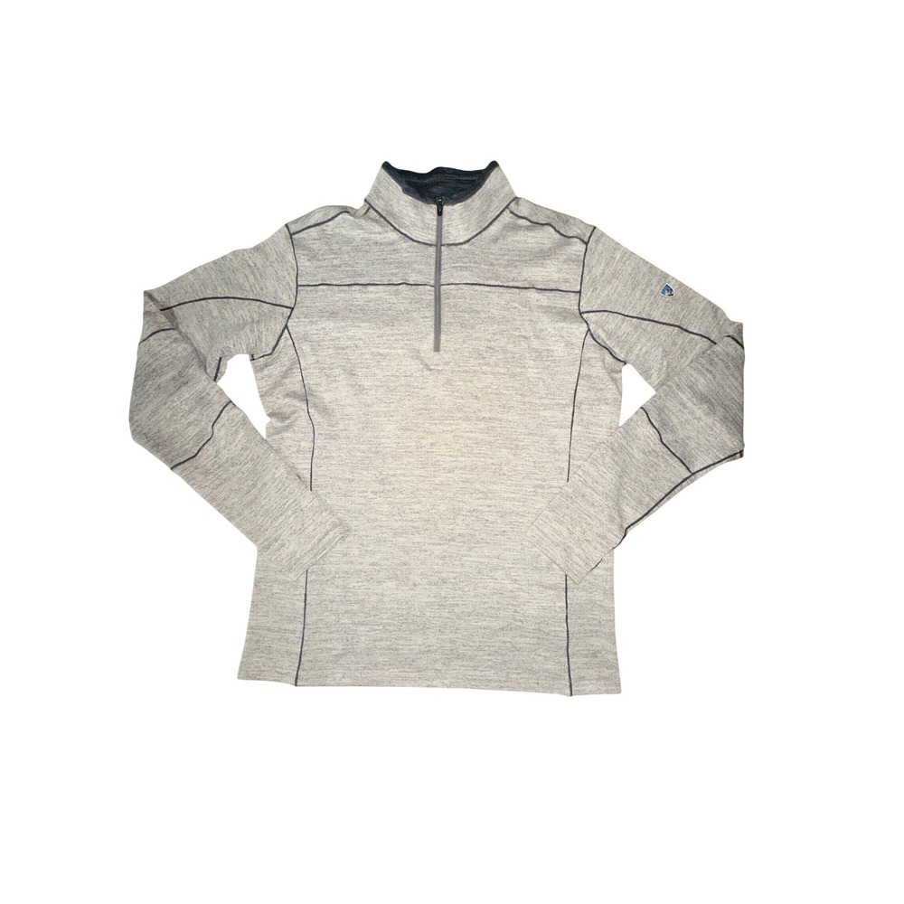 Kuhl Ryzer1/4 Zip Pullover Mens Medium Gray Heather Performance Fleece Sweater